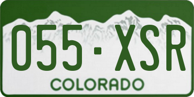 CO license plate 055XSR