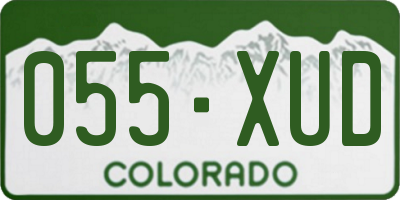 CO license plate 055XUD