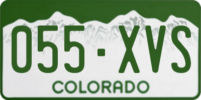 CO license plate 055XVS