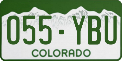 CO license plate 055YBU