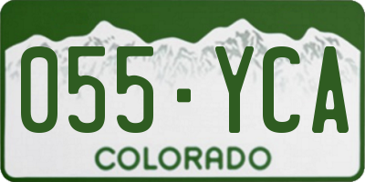 CO license plate 055YCA