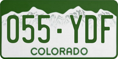 CO license plate 055YDF