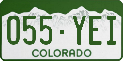 CO license plate 055YEI