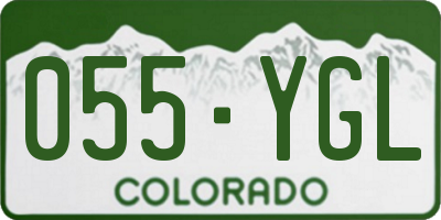CO license plate 055YGL