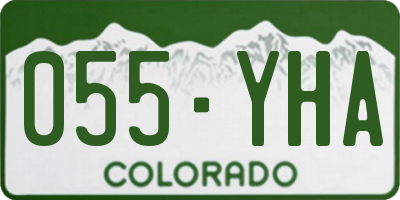 CO license plate 055YHA