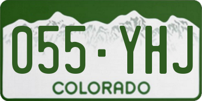 CO license plate 055YHJ