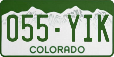 CO license plate 055YIK