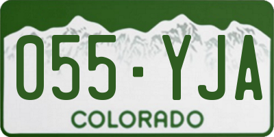 CO license plate 055YJA