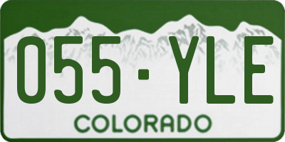 CO license plate 055YLE
