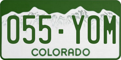 CO license plate 055YOM