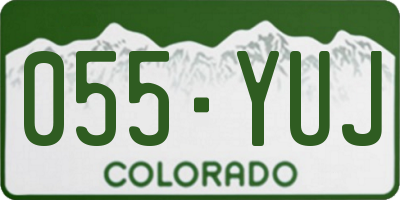 CO license plate 055YUJ