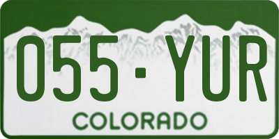 CO license plate 055YUR