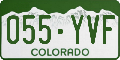 CO license plate 055YVF