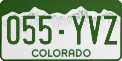 CO license plate 055YVZ