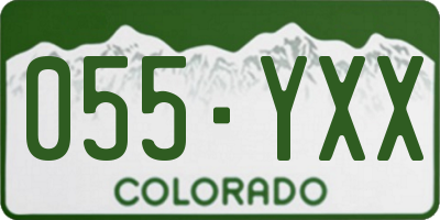 CO license plate 055YXX