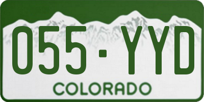 CO license plate 055YYD