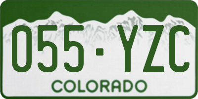 CO license plate 055YZC