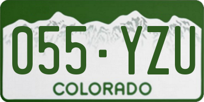 CO license plate 055YZU