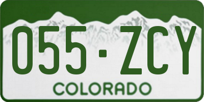 CO license plate 055ZCY