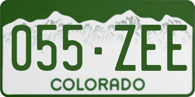 CO license plate 055ZEE