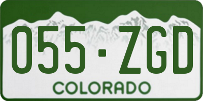 CO license plate 055ZGD