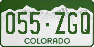 CO license plate 055ZGQ