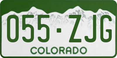 CO license plate 055ZJG