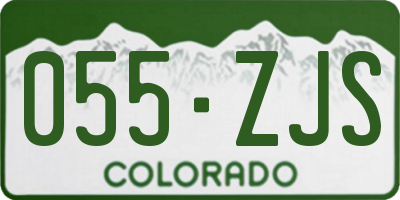 CO license plate 055ZJS