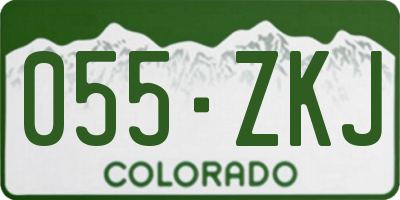 CO license plate 055ZKJ