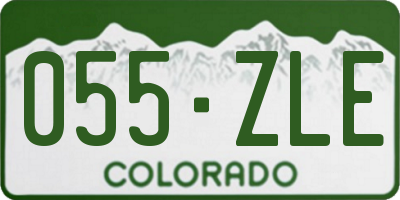 CO license plate 055ZLE