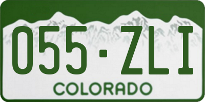 CO license plate 055ZLI