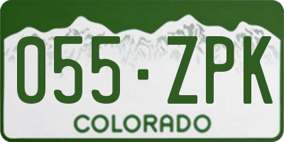 CO license plate 055ZPK