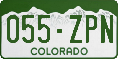 CO license plate 055ZPN