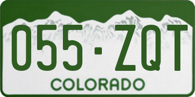 CO license plate 055ZQT