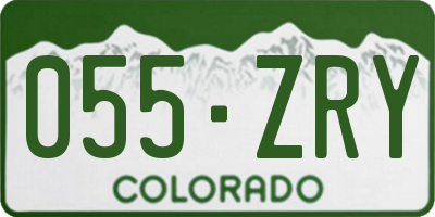 CO license plate 055ZRY