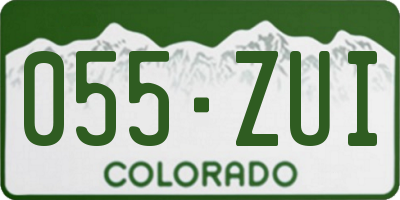 CO license plate 055ZUI