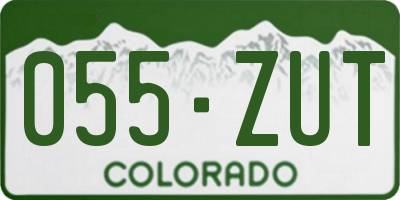 CO license plate 055ZUT