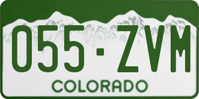CO license plate 055ZVM
