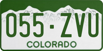 CO license plate 055ZVU