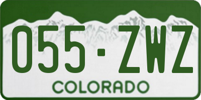 CO license plate 055ZWZ