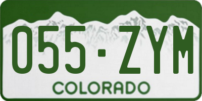 CO license plate 055ZYM