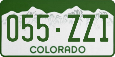 CO license plate 055ZZI