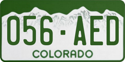 CO license plate 056AED