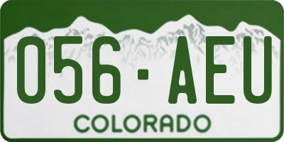 CO license plate 056AEU