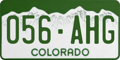 CO license plate 056AHG