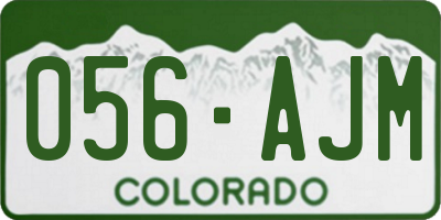 CO license plate 056AJM