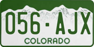 CO license plate 056AJX
