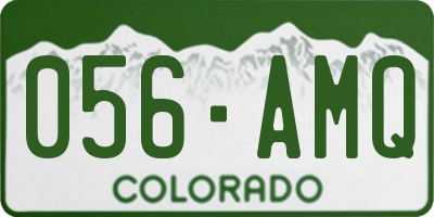 CO license plate 056AMQ
