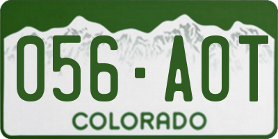 CO license plate 056AOT