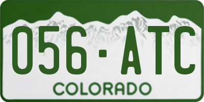 CO license plate 056ATC